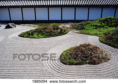 Picture - Zen Garden At Tofujuji Temple. Fotosearch