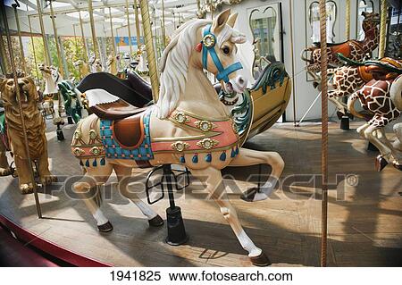Stock Photography - Zeum Carousel At Yerba Buena Gardens; San Francisco California United States Of America. Fotosearch