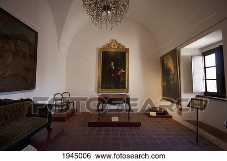 Stock Photograph - 19Th Century Paintings And Furniture On Display At The National Museum 'casa Del Virrey Liniers' Housed In The Former Residence Of The Estancia Alta Gracia, Provincia De Córdoba, Argentina. Fotosearch