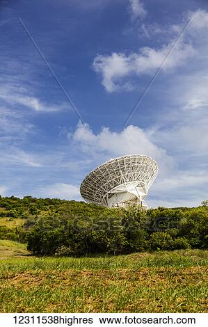 Stock Photograph - A Radio Telescope at Point Udall; St. Croix, Virgin Islands, United States of America. Fotosearch