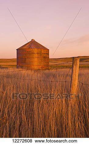 Abandoned grain bin; Thunder Creek, Saskatchewan, Canada View Large Photo Image Stock Photo - Abandoned grain bin; Thunder Creek, Saskatchewan, Canada. Fotosearch