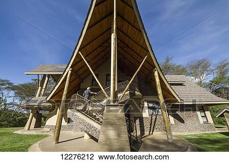 Stock Image - Accommodation of Enashipai Resort and Spa, Lake Naivasha National Park; Kenya. Fotosearch