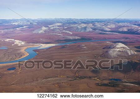 Aerial of the Noatak River, Igichuk Hills and the Baird Mountains in the distance, Noatak, Arctic Alaska, USA, Fall View Large Photo Image Stock Image - Aerial of the Noatak River, Igichuk Hills and the Baird Mountains in the distance, Noatak, Arctic Alaska, USA, Fall. Fotosearch