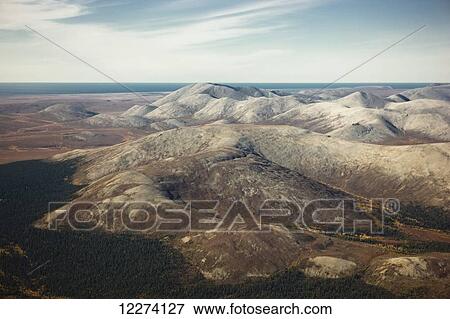Stock Photo - Aerial View of the Igichuk Hills, Noatak, Arctic Alaska, USA, Fall. Fotosearch