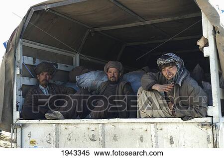 Afghan Men In A Truck Bamiyan, Bamian Province, Afghanistan View Large Photo Image Stock Photography - Afghan Men In A Truck Bamiyan, Bamian Province, Afghanistan. Fotosearch