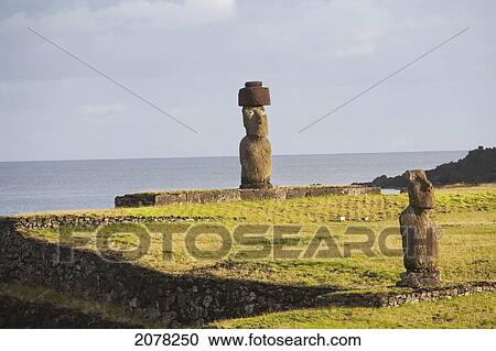 Ahu Tahai (Right) & Ahu Ko Te Riku (Left) At The Tahai Ceremonial Complex, Rapa Nui (Easter Island), Chile View Large Photo Image Stock Image - Ahu Tahai (Right) & Ahu Ko Te Riku (Left) At The Tahai Ceremonial Complex, Rapa Nui (Easter Island), Chile. Fotosearch