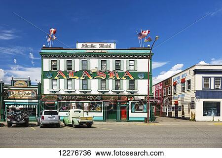 Alaska Hotel & Pub, downtown Dawson Creek, British Columbia, Canada, Summer View Large Photo Image Stock Photograph - Alaska Hotel & Pub, downtown Dawson Creek, British Columbia, Canada, Summer. Fotosearch