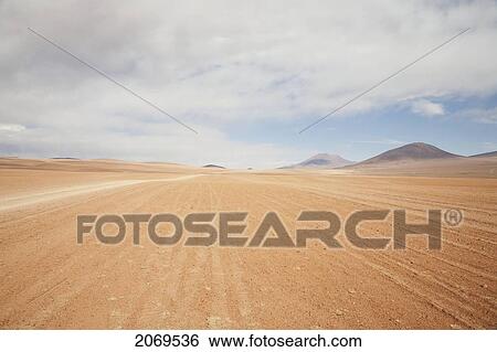 Stock Photograph - Altiplano And Volcanoes Of The Andes Cordillera, Eduardo Avaroa National Park, Potosi Department, Bolivia. Fotosearch