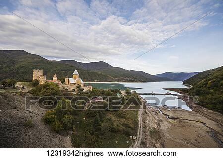 Stock Photograph - Ananuri Castle; Mtskheta-Mtianeti, Georgia. Fotosearch