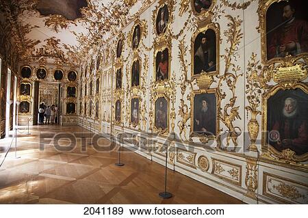 Stock Photo - Ancestral Gallery At The Residence, Munich, Bavaria, Germany. Fotosearch