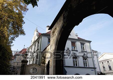 Stock Image - Arch In The City Wall, Regensburg, Bavaria, Germany. Fotosearch
