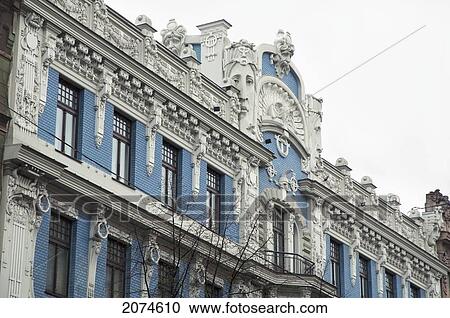 Art Nouveau Building Designed By Mikhail Eisenstein On 10B Elizabetes Street, Riga, Latvia View Large Photo Image Stock Image - Art Nouveau Building Designed By Mikhail Eisenstein On 10B Elizabetes Street, Riga, Latvia. Fotosearch