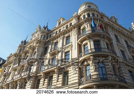 Art Nouveau Building Designed By Mikhail Eisenstein On 13 Alberta Street, Currently Houses The Graduate School Of Law, Riga, Latvia View Large Photo Image Stock Photograph - Art Nouveau Building Designed By Mikhail Eisenstein On 13 Alberta Street, Currently Houses The Graduate School Of Law, Riga, Latvia. Fotosearch