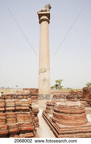 Ashoka Pillar In Vaishali, Bihar, India View Large Photo Image Stock Image - Ashoka Pillar In Vaishali, Bihar, India. Fotosearch