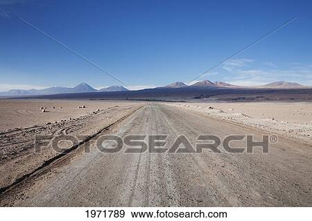 Stock Photo - Atacama Desert With The Licancabur Volcano In The Background Near Toconao, Antofagasta Region, Chile. Fotosearch