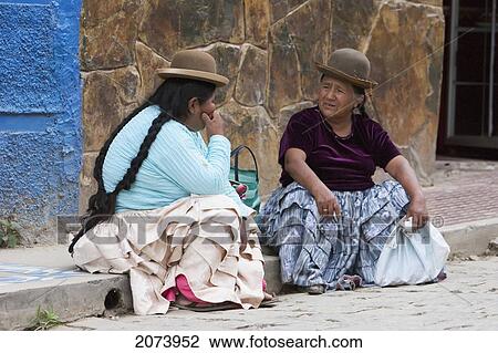Aymara Women Chatting, Coroico, La Paz Department, Bolivia View Large Photo Image Stock Image - Aymara Women Chatting, Coroico, La Paz Department, Bolivia. Fotosearch
