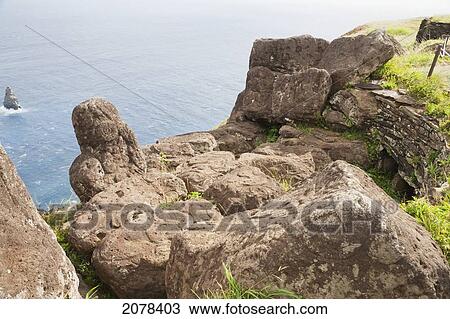 Bas Relief Petroglyphs Of Birdman At Mata Ngarau, The Sacred Center Of Orongo, Rapa Nui (Easter Island), Chile View Large Photo Image Stock Image - Bas Relief Petroglyphs Of Birdman At Mata Ngarau, The Sacred Center Of Orongo, Rapa Nui (Easter Island), Chile. Fotosearch