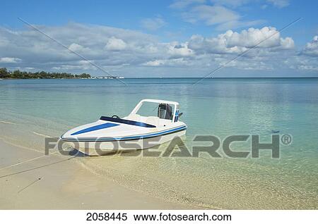 Bateau Tour Plage De Mont Choisy île Maurice Banques De Photographies