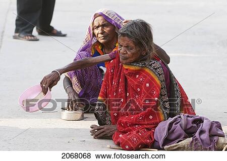 Stock Photo - Beggars Outside The Thai Temple, Bodhgaya, Bihar, India. Fotosearch