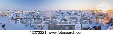 Billowing chimneys of downtown Barrow are silhouetted during sunset, Barrow, Arctic Alaska, Winter View Large Photo Image Stock Image - Billowing chimneys of downtown Barrow are silhouetted during sunset, Barrow, Arctic Alaska, Winter. Fotosearch