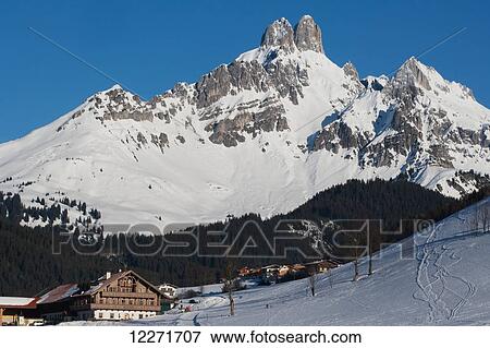 Bishop's Hat mountain peaks at the ski resort in the Austrian Alps; Filzmoos, Austria View Large Photo Image Stock Photo - Bishop's Hat mountain peaks at the ski resort in the Austrian Alps; Filzmoos, Austria. Fotosearch