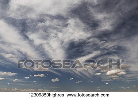 Stock Photograph - Blue sky with cloud; Palouse, Washington, United States of America. Fotosearch
