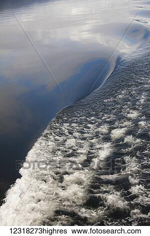 Boat wake in misty fjords near Ketchikan, Southeast Alaska; Alaska, United States of America View Large Photo Image Stock Photograph - Boat wake in misty fjords near Ketchikan, Southeast Alaska; Alaska, United States of America. Fotosearch