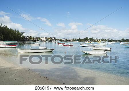 Boats In Grand Bay, Mauritius View Large Photo Image Stock Photo - Boats In Grand Bay, Mauritius. Fotosearch