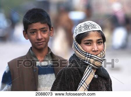 Stock Image - Boys, Chakothi, Azad Kashmir, Pakistan. Fotosearch