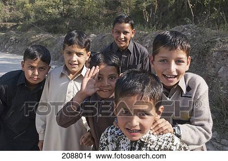 Picture - Boys, Kohala, Azad Kashmir, Pakistan. Fotosearch