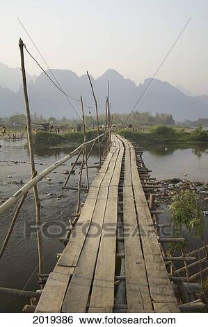 Bridge In Floating Village, Laos View Large Photo Image Stock Photograph - Bridge In Floating Village, Laos. Fotosearch