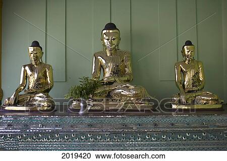 Buddha Figures, Yangon, Myanmar (Burma) View Large Photo Image Stock Image - Buddha Figures, Yangon, Myanmar (Burma). Fotosearch