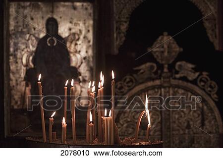 Candles In The Church Of St. Luke, Kotor, Monte View Large Photo Image Stock Image - Candles In The Church Of St. Luke, Kotor, Monte. Fotosearch