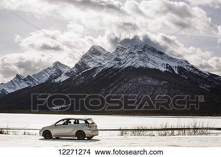 Car parked by lake in Spray Valley Provincial Park; Alberta, Canada View Large Photo Image Picture - Car parked by lake in Spray Valley Provincial Park; Alberta, Canada. Fotosearch