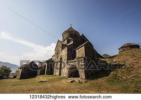 Cathedral of the Holy Sign (St. Nshan) of the Haghpat Monastery and gallery of the Scriptorium (book depository) of Haghpat Monastery; Lori Province, Armenia View Large Photo Image Stock Photograph - Cathedral of the Holy Sign (St. Nshan) of the Haghpat Monastery and gallery of the Scriptorium (book depository) of Haghpat Monastery; Lori Province, Armenia. Fotosearch
