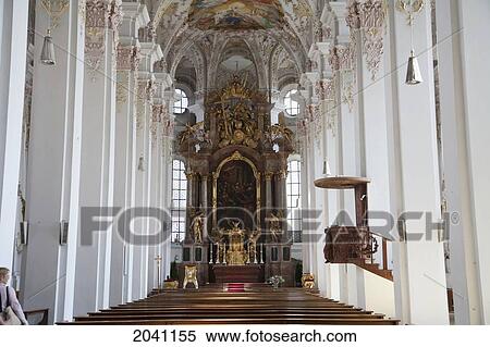 Central Nave Of The Church Of The Holy Ghost, Munich, Bavaria, Germany View Large Photo Image Stock Photography - Central Nave Of The Church Of The Holy Ghost, Munich, Bavaria, Germany. Fotosearch