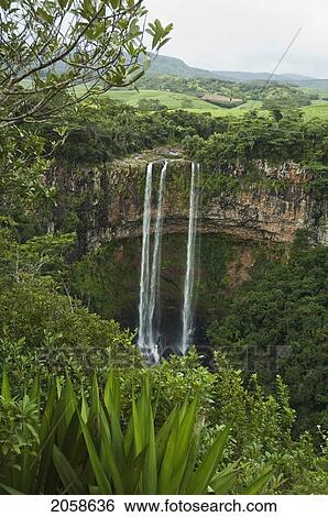 Stock Photograph - Chamarel Waterfalls, Mauritius. Fotosearch