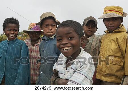 Stock Image - Children In Ranomafana, Fianarantsoa Province, Madagascar. Fotosearch