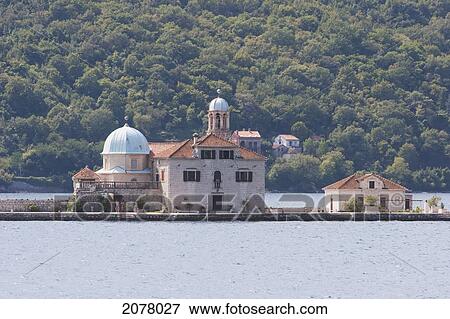 Church Of St. George, Perast, Monte View Large Photo Image Stock Photo - Church Of St. George, Perast, Monte. Fotosearch