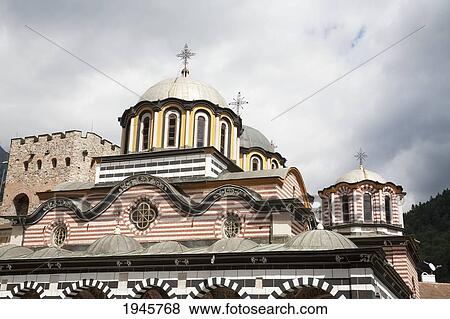 Stock Photo - Church Of The Nativity Of The Virgin, Rila Monastery, Blagoevgrad, Bulgaria. Fotosearch