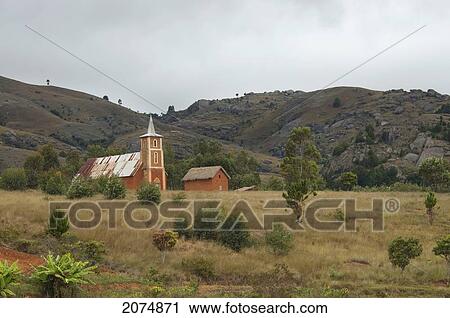 Church On The Road Between Antananarivo & Ambositra, Antananarivo Province, Madagascar View Large Photo Image Stock Image - Church On The Road Between Antananarivo & Ambositra, Antananarivo Province, Madagascar. Fotosearch