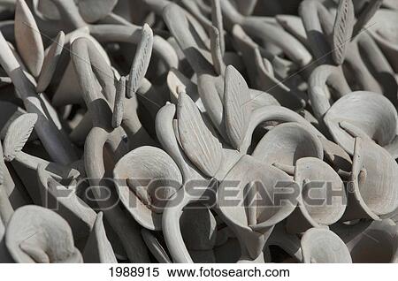 Stock Photography - Clay Calla Lilies, Amatenango Del Valle, Chiapas, Mexico. Fotosearch