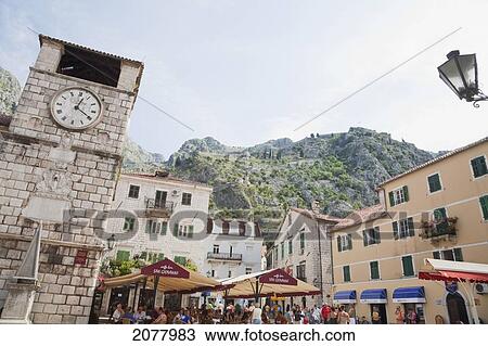 Clock Tower, Kotor, Monte View Large Photo Image Stock Image - Clock Tower, Kotor, Monte. Fotosearch