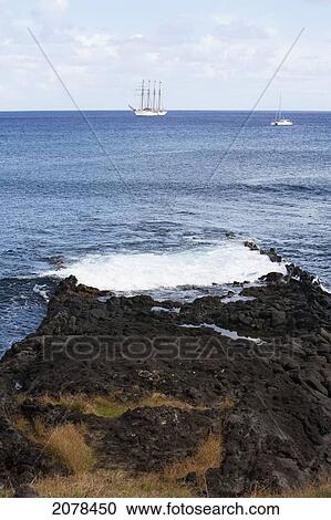 Coastal Ramp By The Tahai Complex, Rapa Nui (Easter Island), Chile View Large Photo Image Stock Image - Coastal Ramp By The Tahai Complex, Rapa Nui (Easter Island), Chile. Fotosearch
