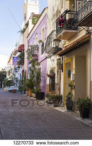 Colourful residential buildings with balconies; Benidorm, Spain View Large Photo Image Stock Image - Colourful residential buildings with balconies; Benidorm, Spain. Fotosearch