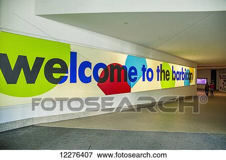 Colourful sign saying welcome to the barbican; London, England View Large Photo Image Stock Photo - Colourful sign saying welcome to the barbican; London, England. Fotosearch