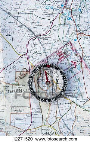 Compass on a detailed map; United Kingdom View Large Photo Image Stock Image - Compass on a detailed map; United Kingdom. Fotosearch