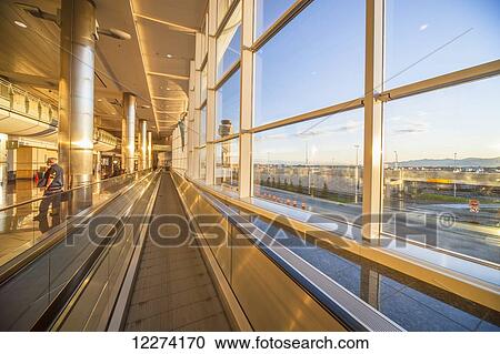 Concourse A of the Ted Stevens Anchorage International Airport at sunset, Anchorage, Southcentral Alaska, USA View Large Photo Image Stock Image - Concourse A of the Ted Stevens Anchorage International Airport at sunset, Anchorage, Southcentral Alaska, USA. Fotosearch