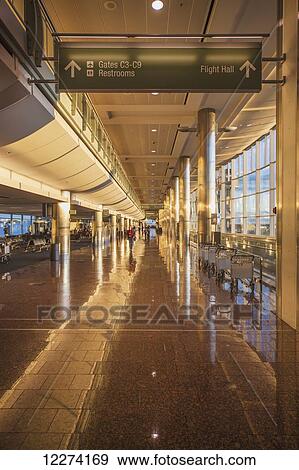Concourse A of the Ted Stevens Anchorage International Airport at sunset, Anchorage, Southcentral Alaska, USA View Large Photo Image Stock Photo - Concourse A of the Ted Stevens Anchorage International Airport at sunset, Anchorage, Southcentral Alaska, USA. Fotosearch
