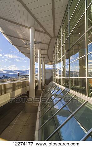 Concourse A of the Ted Stevens Anchorage International Airport at sunset, Anchorage, Southcentral Alaska, USA View Large Photo Image Stock Photo - Concourse A of the Ted Stevens Anchorage International Airport at sunset, Anchorage, Southcentral Alaska, USA. Fotosearch